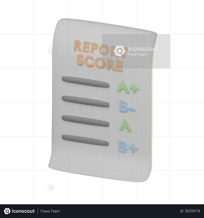 Score Sheet  3D Icon