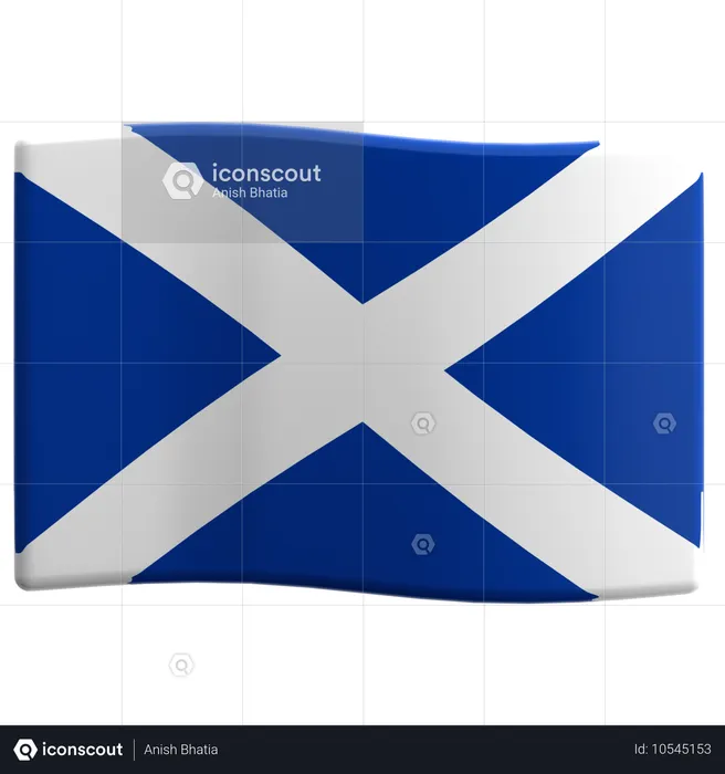 Scotland Flag 3D Icon