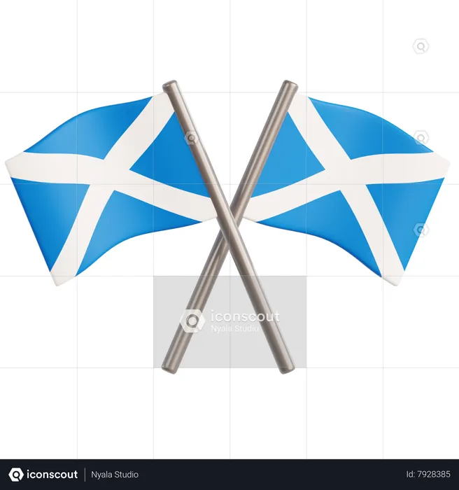 Scotland Flag  3D Icon