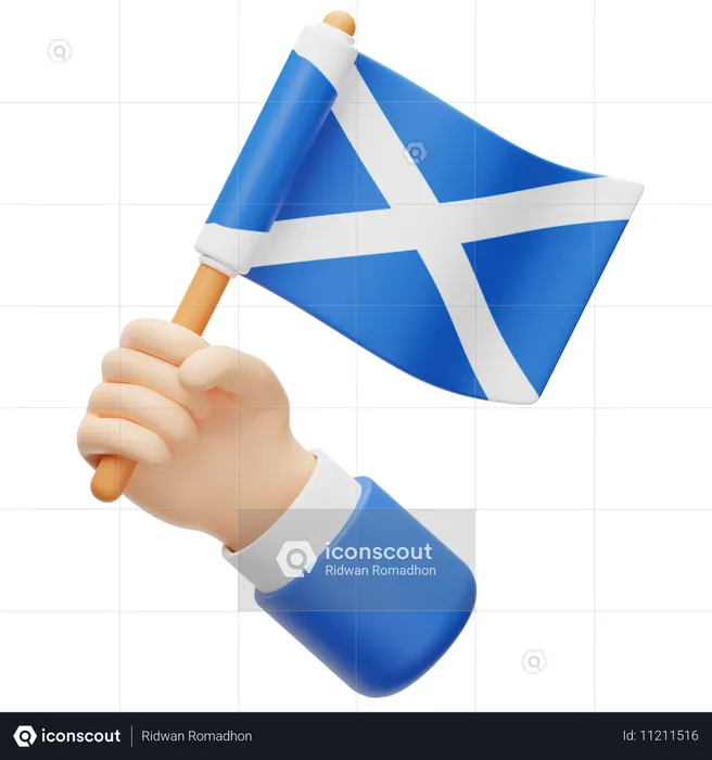 Scotland Flag Flag 3D Icon