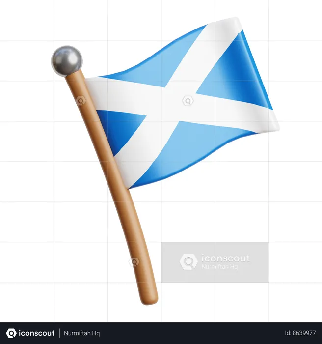 Scotland Flag  3D Icon