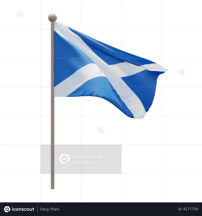 Scotland Flagpole Flag 3D Flag