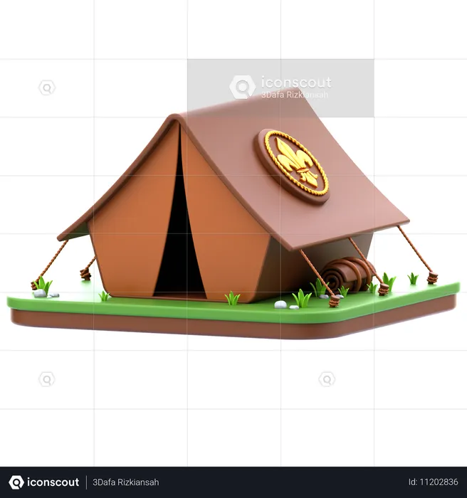 Scout Tent  3D Icon