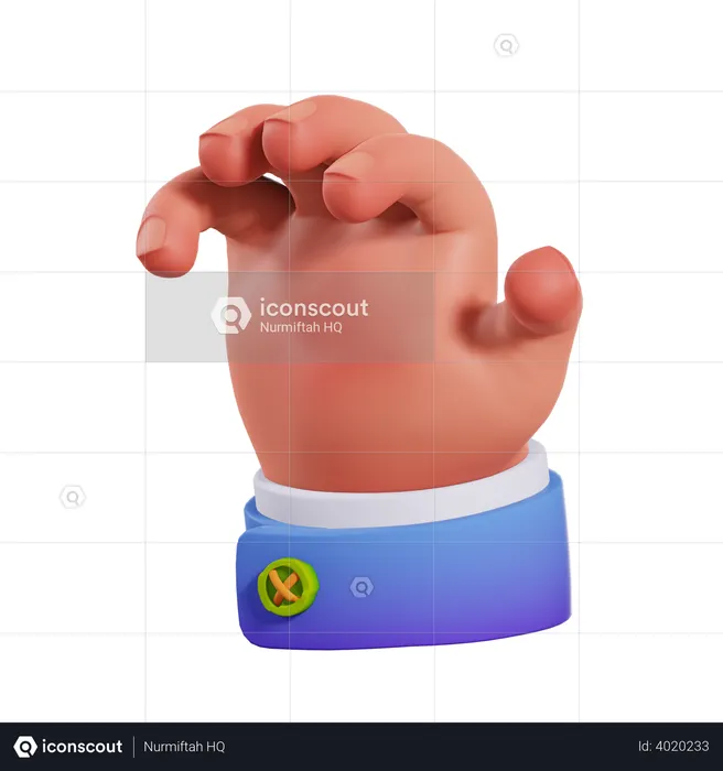 Scratch Finger Gesture  3D Illustration