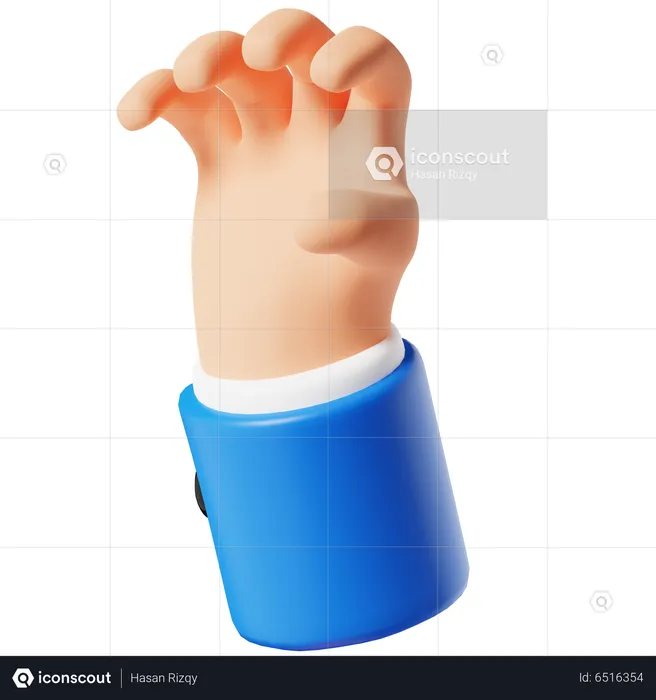 Scratch Finger Hand Gesture  3D Icon