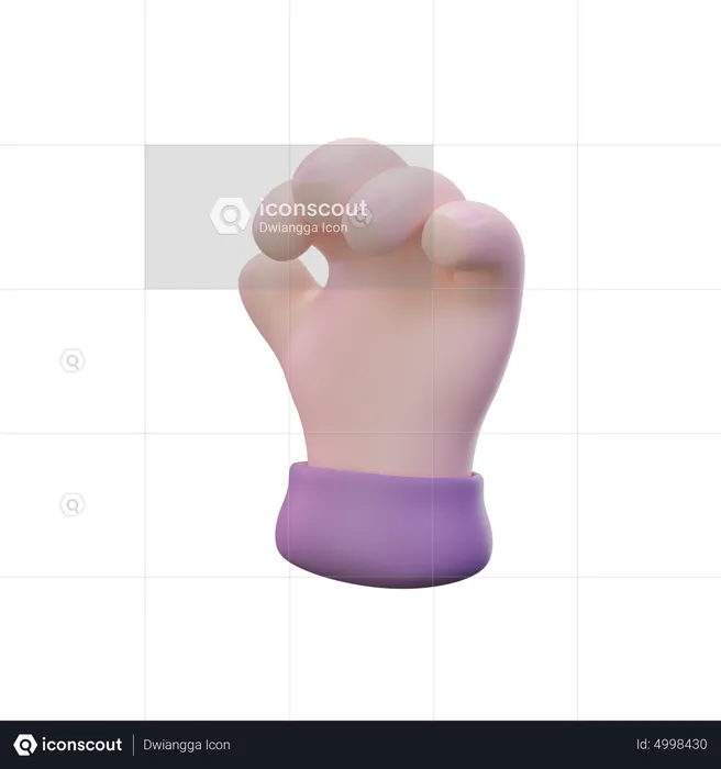 Scratch Hand Gesture  3D Icon