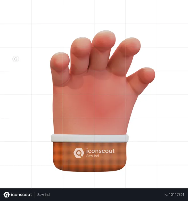 Scratching hand gesture  3D Icon