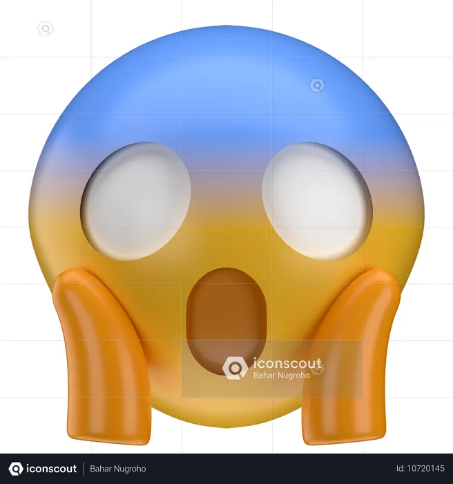 비명 이모티콘 Emoji 3D Icon