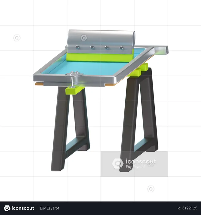 Screen Printing Table  3D Icon