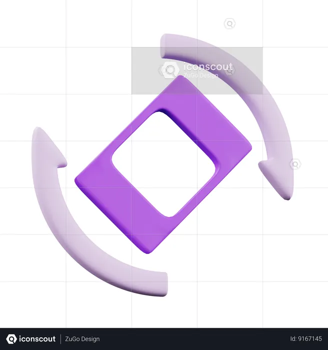 Screen Rotation  3D Icon