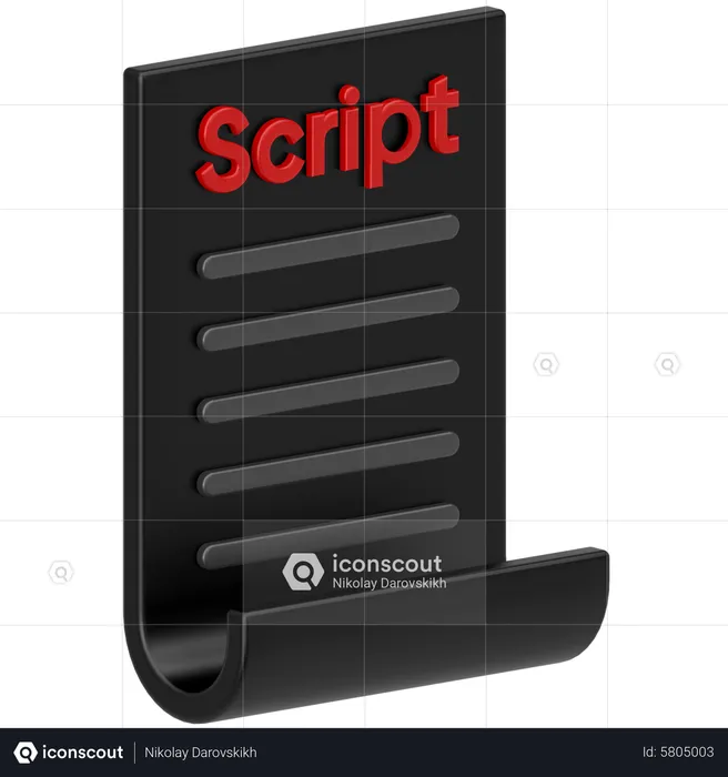 Script  3D Icon
