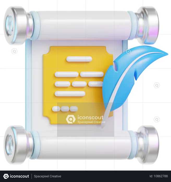 Scroll  3D Icon