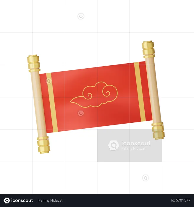 Scroll  3D Icon