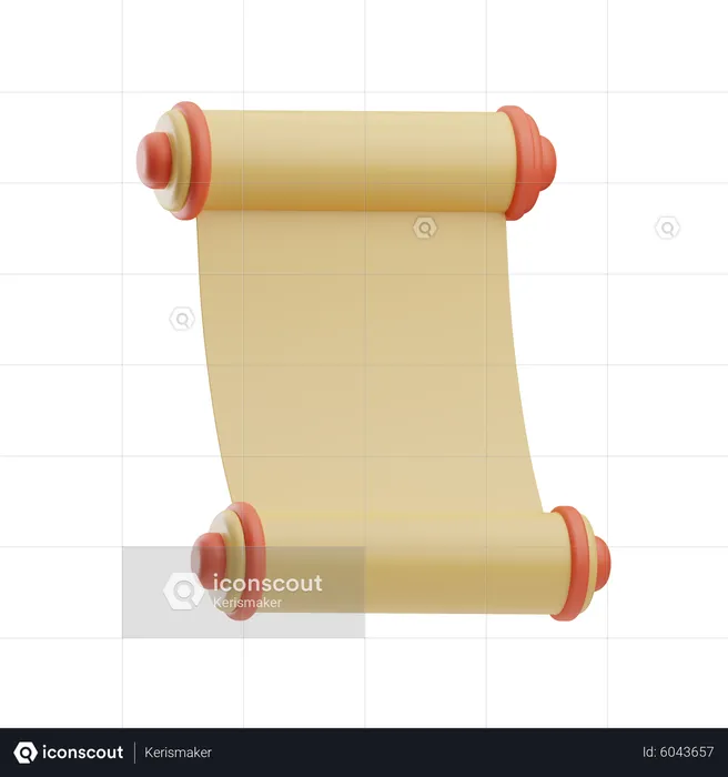 Scroll latter  3D Icon