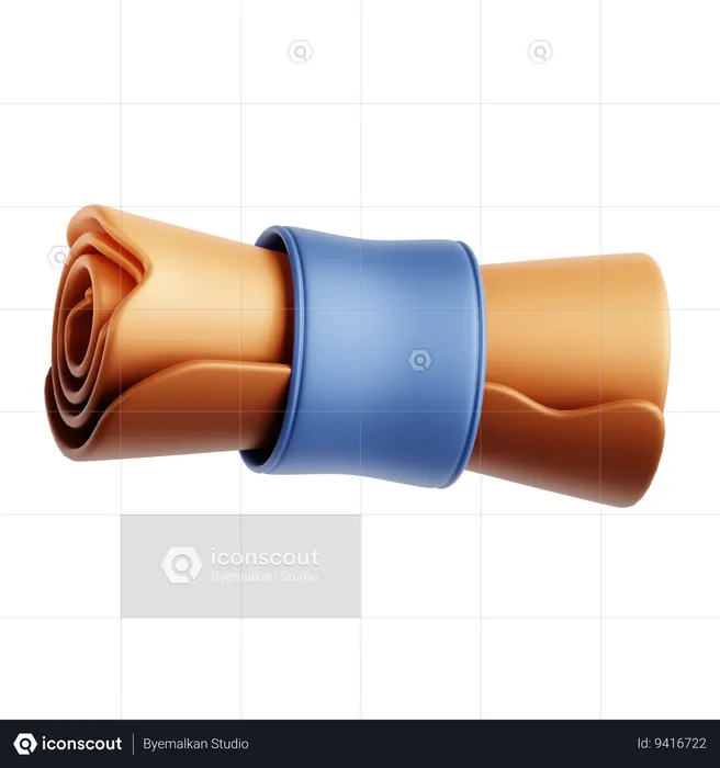 Scroll Letter  3D Icon