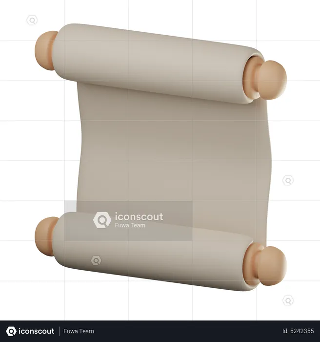 Scroll Message  3D Icon