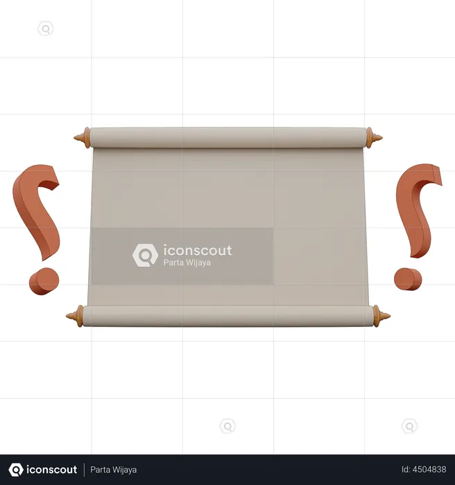 Scroll Presentation Board  3D Icon