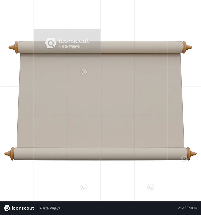 Scroll Presentation Board  3D Icon