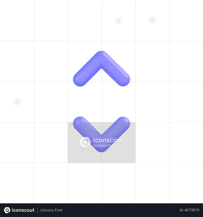 Scroll-up  3D Icon