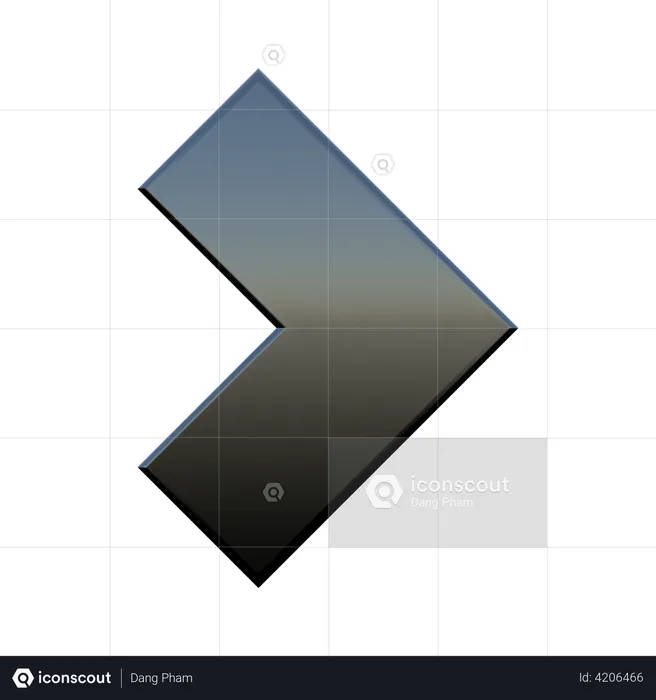 Nach rechts scrollen  3D Illustration