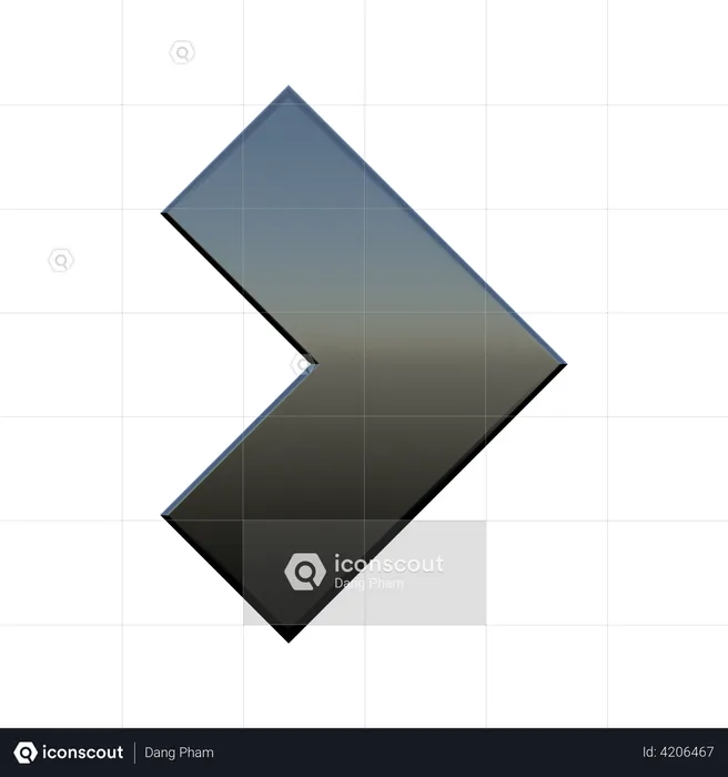 Nach rechts scrollen  3D Illustration