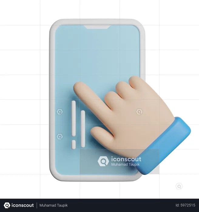 Scrolling Gesture  3D Icon