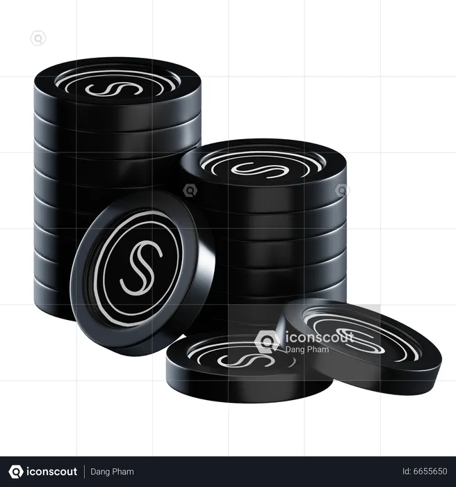 Scrt Coin Stacks  3D Icon