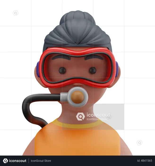 Scuba Diver  3D Icon