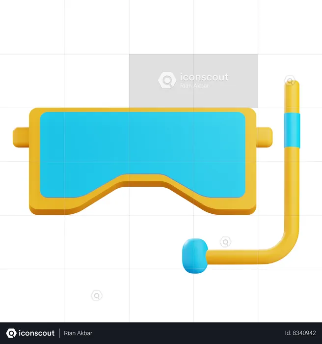 Scuba Glasses  3D Icon