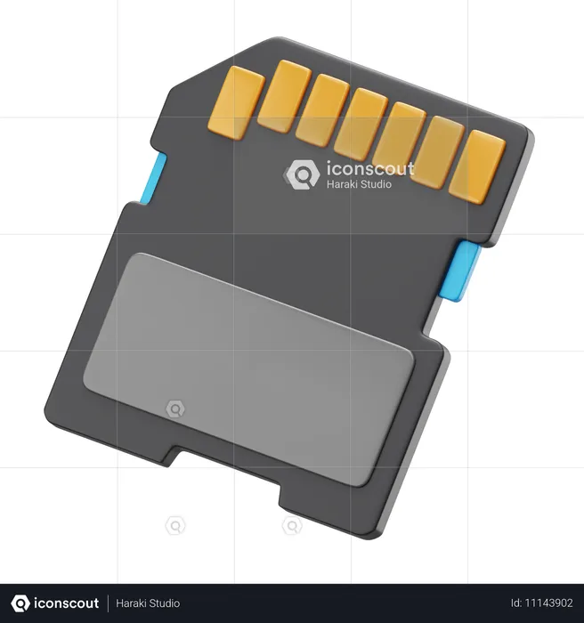 SD Card  3D Icon