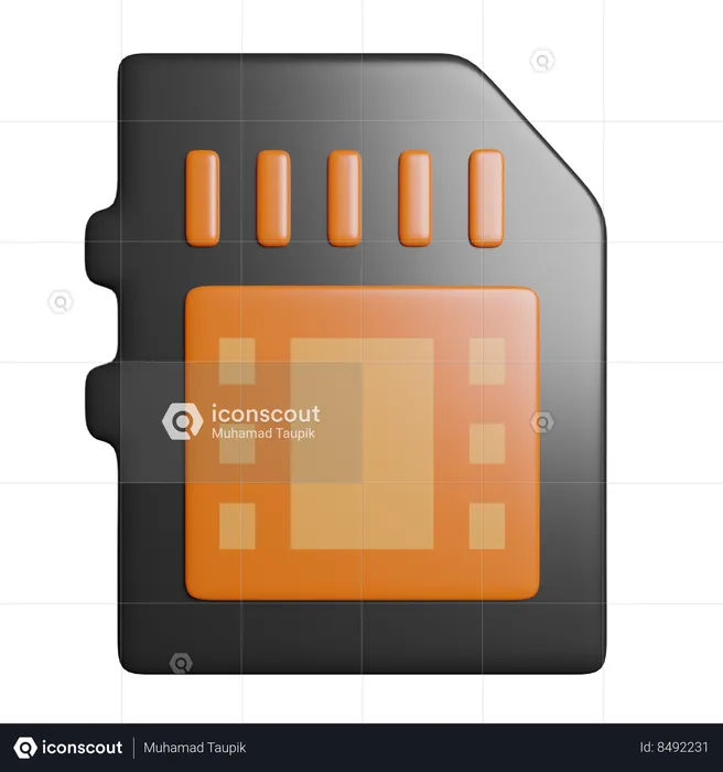 Sd Card  3D Icon