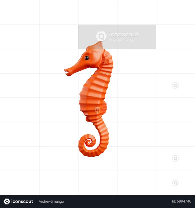 Sea Horse  3D Icon