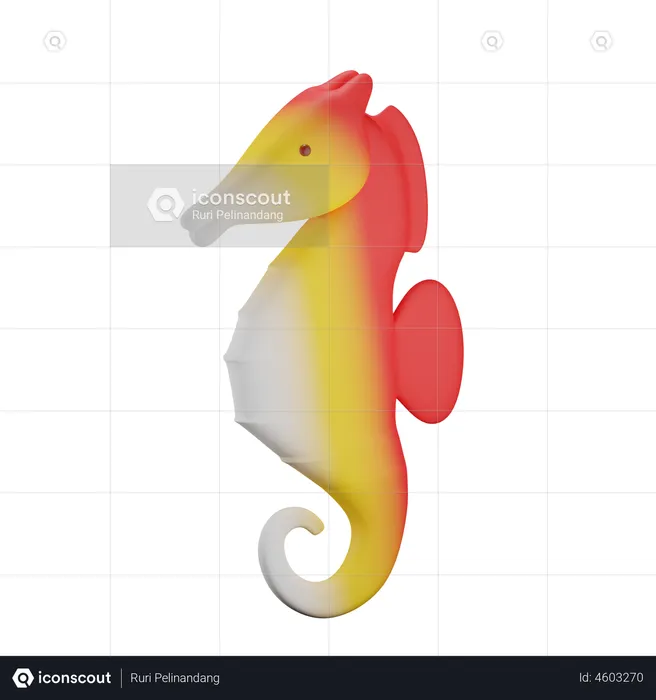 Sea Horses  3D Illustration