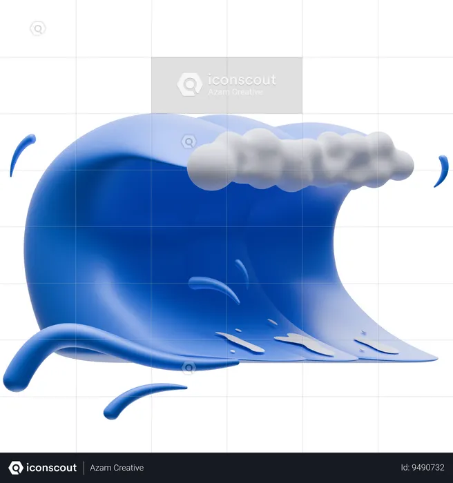 Sea ​​Wave  3D Icon