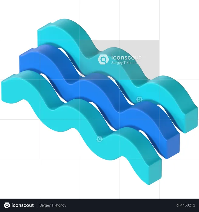 Sea Waves  3D Illustration