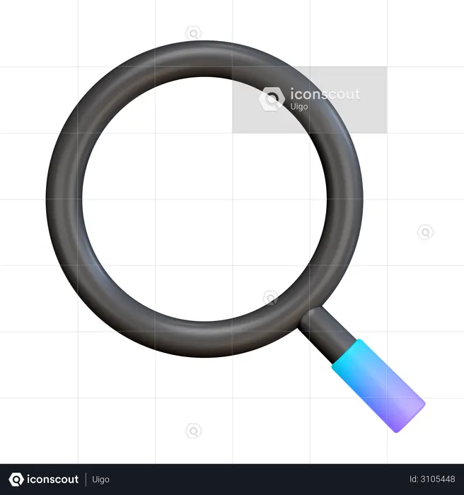 Search  3D Illustration