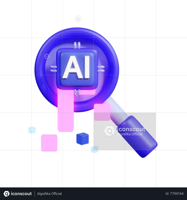 Search Ai  3D Icon