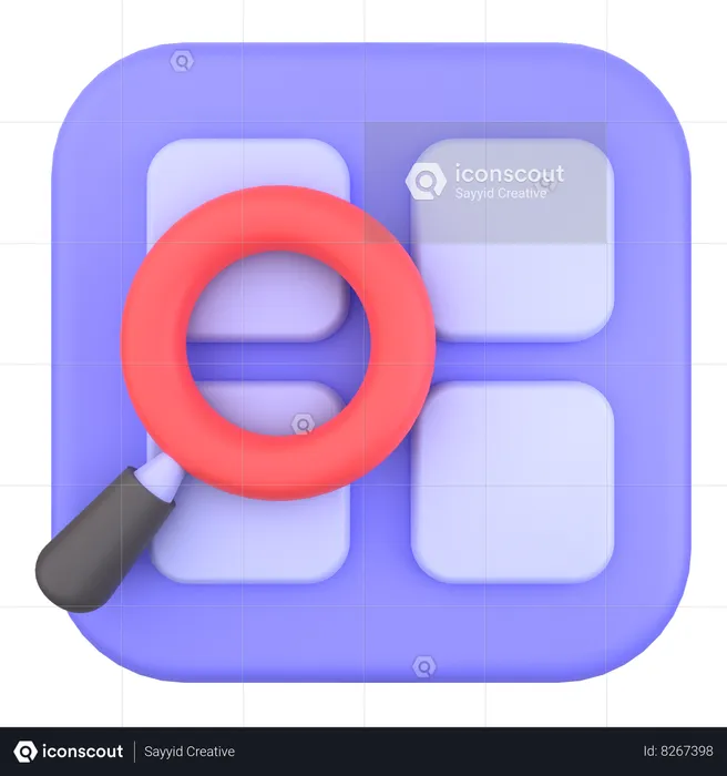 Search App  3D Icon