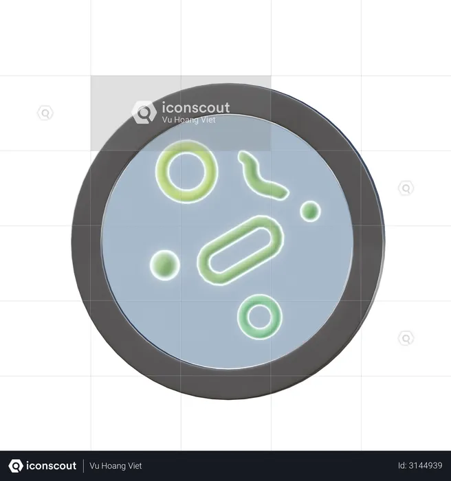 Search Bacteria  3D Illustration