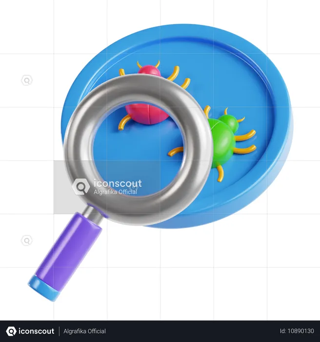 Search Bacteria  3D Icon