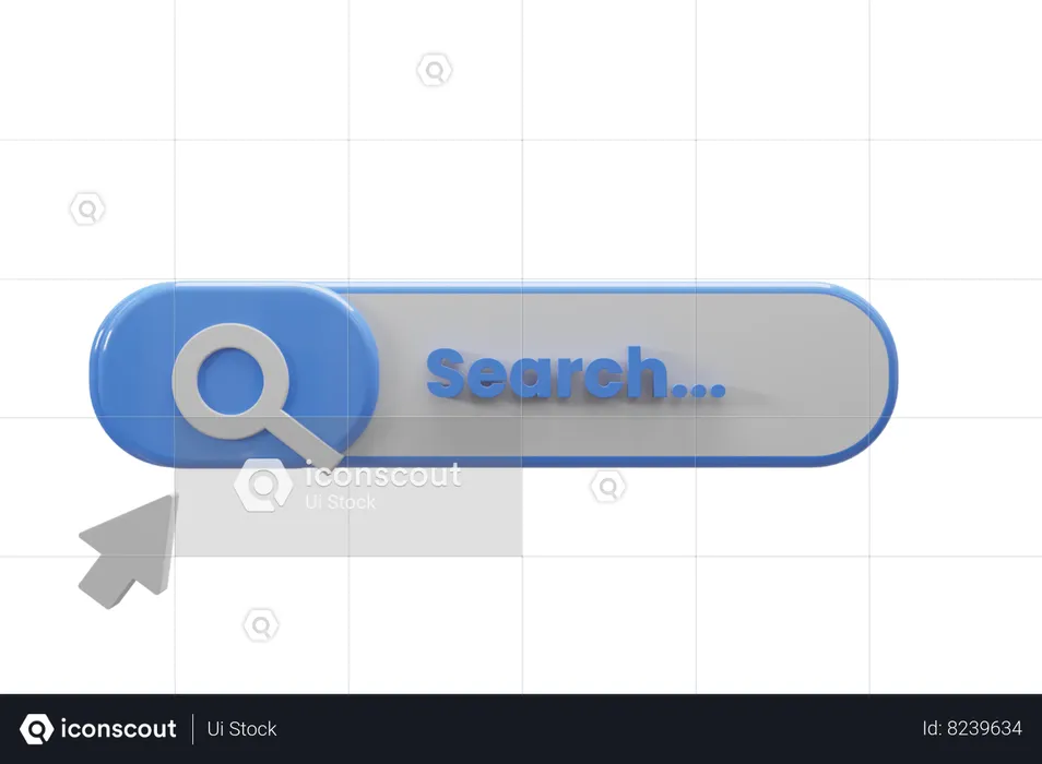 Search Bar  3D Icon