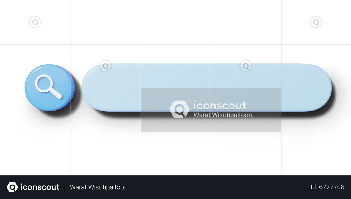 Search Bar  3D Icon