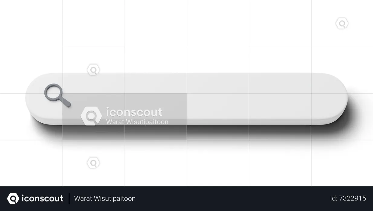 Search Bar  3D Icon
