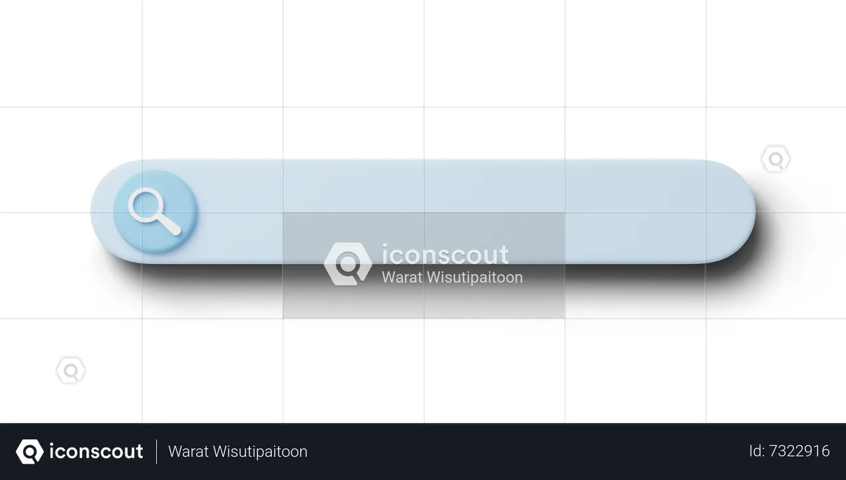 Search Bar  3D Icon