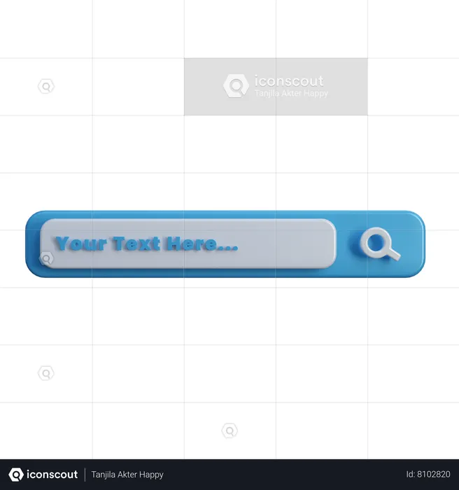 Search Bar  3D Icon