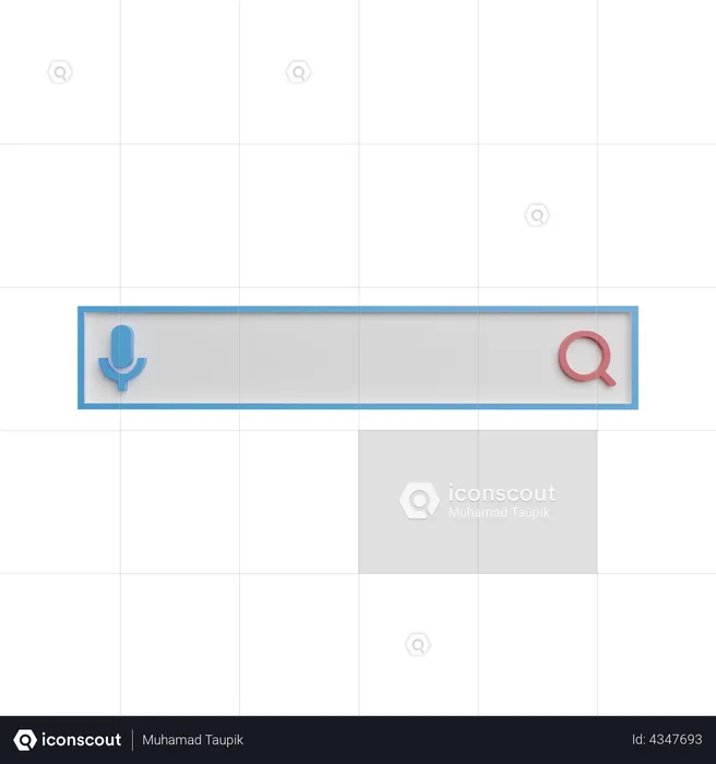 Search Bar  3D Illustration