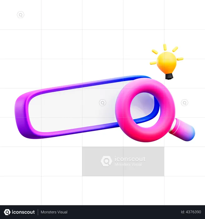 Search Bar  3D Illustration