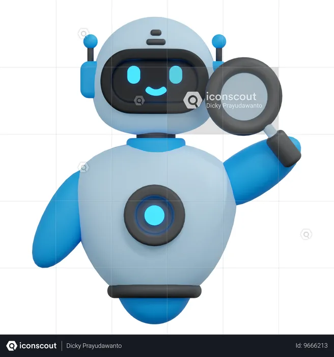 Bot de pesquisa  3D Icon