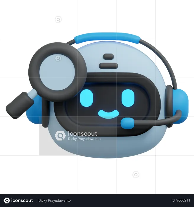 Bot de pesquisa  3D Icon