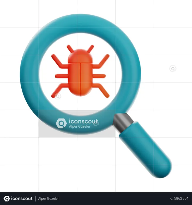 Search Bug  3D Icon